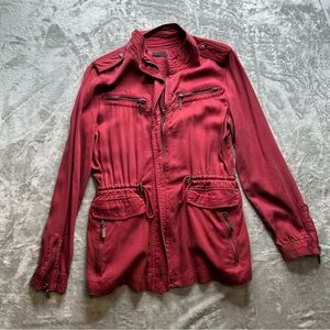 Max Jeans Women's Burgundy zip Jacket